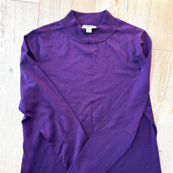 Pendleton Sweaters - Purple Mockneck Sweater, Vintage Pendleton Silk Blend Mock Neck Sweater